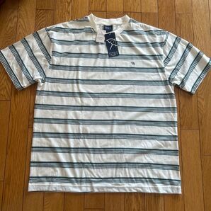 Arnold Palmer ボーダー柄Tシャツ グリーン×ホワイト LLサイズ 未使用