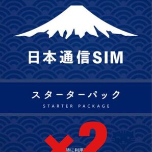 日本通信SIM スターターパック×2個 2025.9月末日