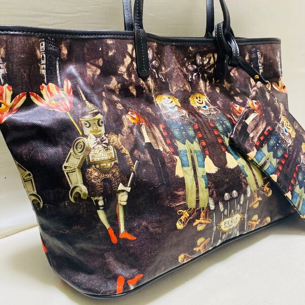FURLA フルラ トートバッグ ハンドバッグ オズの魔法使い 総柄 肩掛け