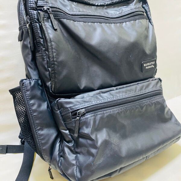 【廃盤】マンハッタンパッセージ ビジネスリュック シティバックパック 美品 ブラック 黒 大容量