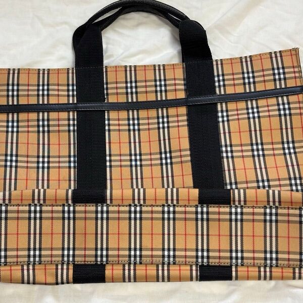 ハンドバッグ トートバッグ バーバリー キャンバス ブルーレーベル BURBERRY L ノバチェック