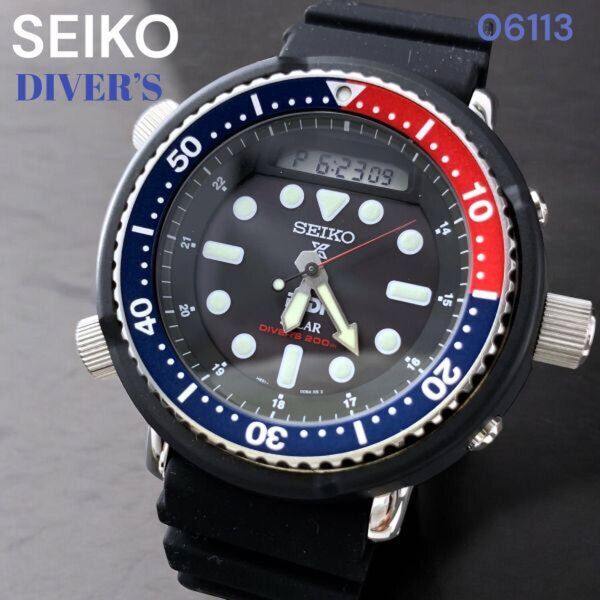 高級セイコー デジアナ プロスペックス ツナ PADI ソーラー ダイバー 48mm SEIKO クロノグラフ メンズ腕時計