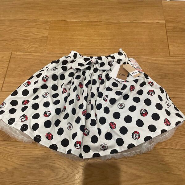 【新品タグ付き未使用】littc リトシー ミニーちゃん スカパン 100 女の子 キッズ スカート