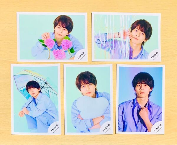 7 MEN 侍 矢花黎 公式写真5枚 グリフォ 2024 Rain グリーティングフォト キテレツ