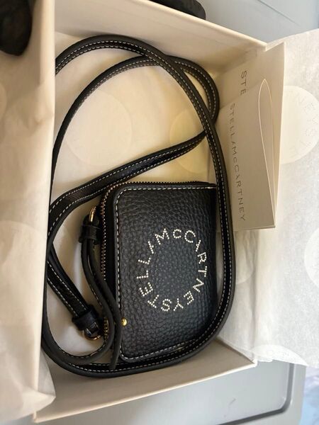 【新品・未使用】STELLA McCARTNEY ショルダー ミニコインケースブラック ミニ財布