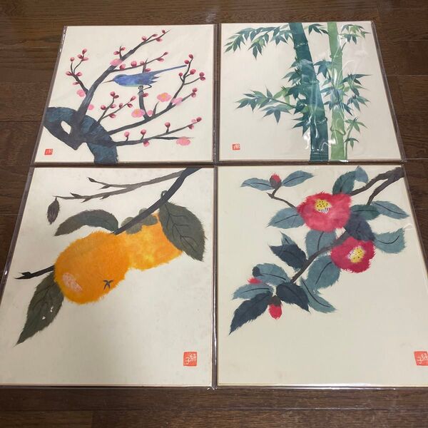 千切り絵 4枚セット