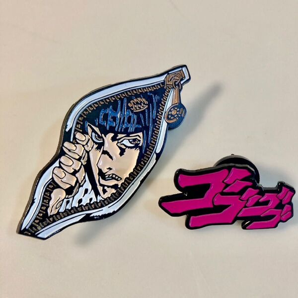ジョジョの奇妙な冒険 ブチャラティ&ゴゴゴゴ ピンバッジ ピンズ 2点セット