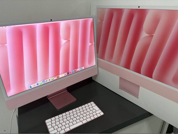 極美品 Apple iMac 24インチ M4 16GB SSD512GB ピンク Magic Keyboard トラックパッド