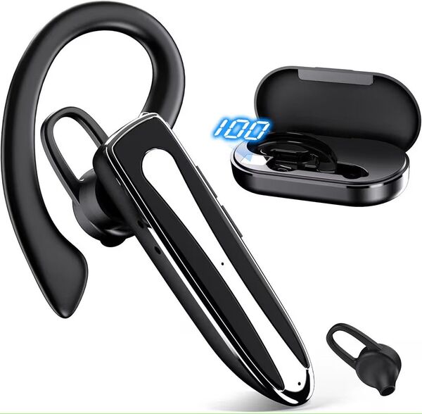 Bluetoothヘッドセット Bluetoothイヤホン 耳掛け式 片耳 Bluetooth5.3 ハンズフリー通話