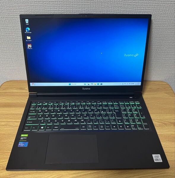 美品 Iiyama ゲーミングノート Corei7 , GTX1650Ti