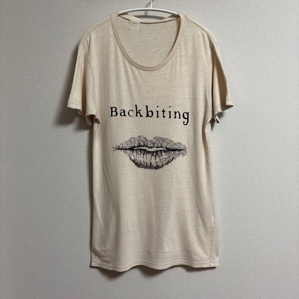 エヌハリウッド N.HOOLYWOOD 唇 Tシャツ Backbiting 古着