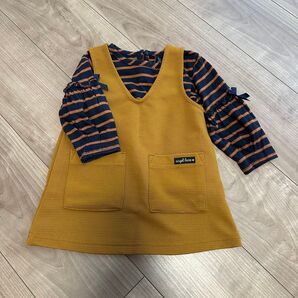 セットアップ ワンピース ボーダーカットソー
