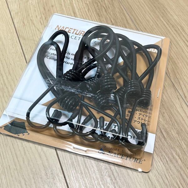 【未使用・10本セット】バンジーコード フック付き ゴムロープ 荷物固定 アウトドア 車載用