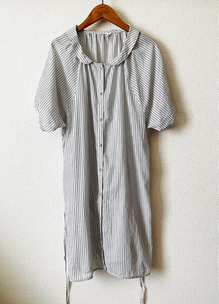 《美品》Samantha Mos2 ストライプ 半袖 ワンピース シャツブラウス