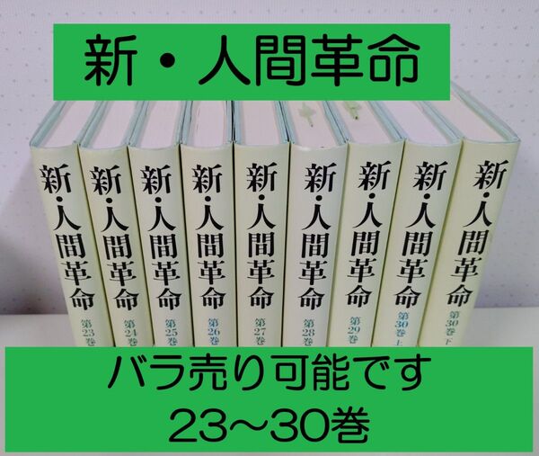 新人間革命 池田大作 23〜30巻 9冊セット バラ売り可能です
