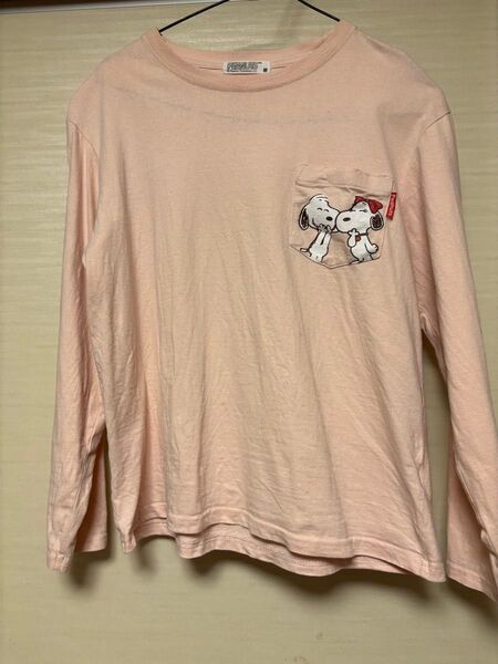 PEANUTS スヌーピー 長袖Tシャツ ピンク Mサイズ