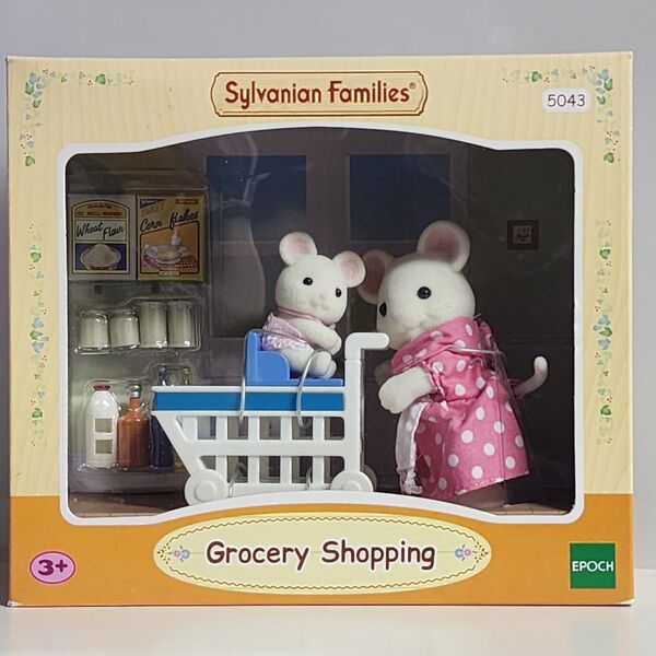 シルバニアファミリー シロネズミ Grocery Shopping ショッピングカート未開封