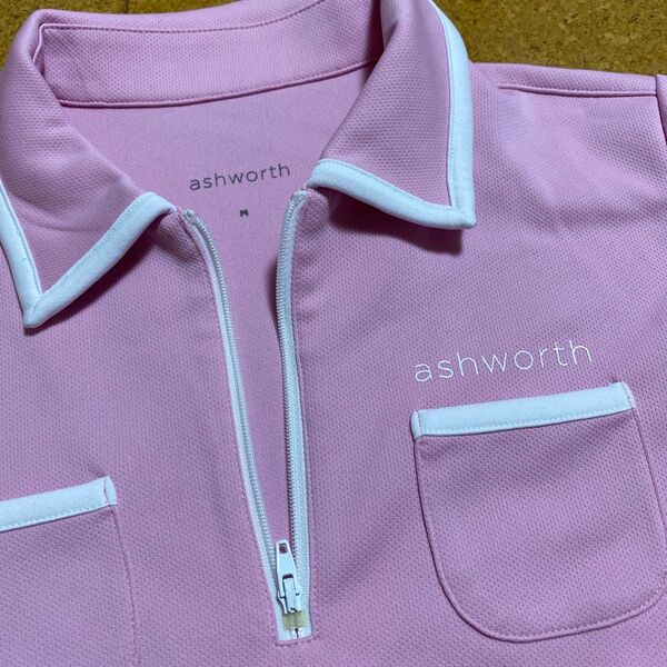ashworth ピンク ポロシャツ Mサイズ