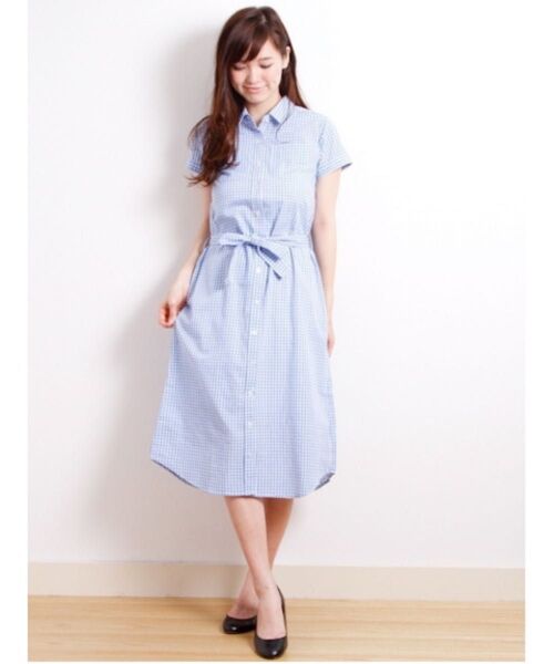 難あり 未使用 SEVENDAYS SUNDAY マルチカラー半袖シャツ ワンピース