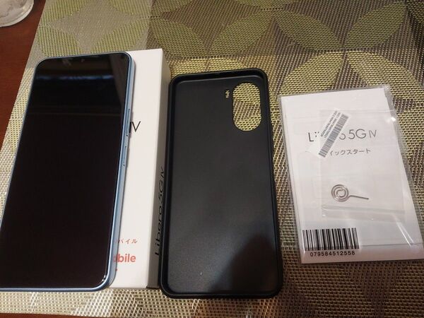 Libero 5G IV A302ZT ブルー ワイモバイル 黒シリコンケース付き SIMフリー