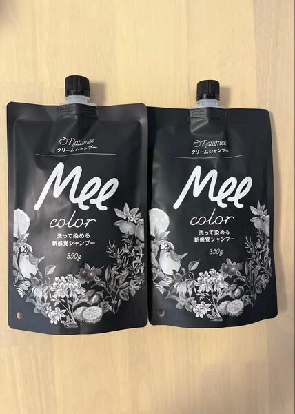 Mee color クリームシャンプー ミーカラー 350g 2個セット ナチュラルブラウン