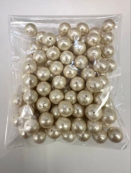 コットンパール 10mm キスカ 通し穴 国産 未使用