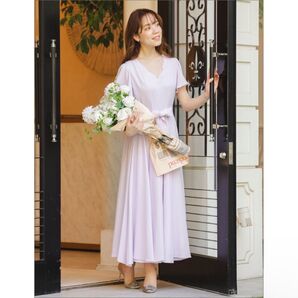 【売り切りたい為赤字価格】美品8va alta オッターヴァルタ ロングフレアドレス ラベンダー