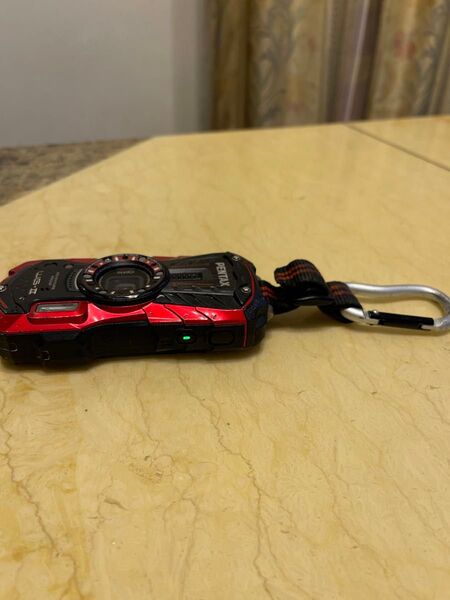 中古美品ペンタックスOptio WG-2GPS (バーミリオンレッド) ※液晶一部不具合有り