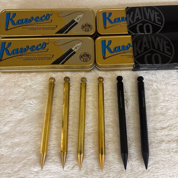 カヴェコ kaweco シャーペン 6本セット ブラス 黒