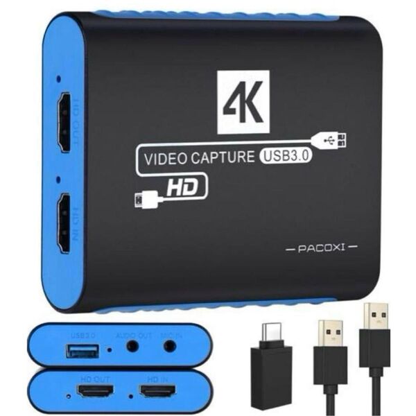 キャプチャーボード switch対応 4K パススルー 1080P 60FPS HDMI