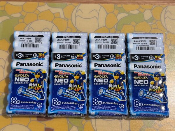 Panasonic エボルタ ネオ エボルタNEO EVOLTANEO パナソニック 単3 8SW 単3形アルカリ乾電池 32本
