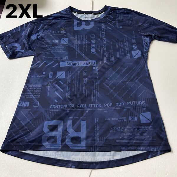 MIZUNO グラフィックプリント 半袖Tシャツ 2XL