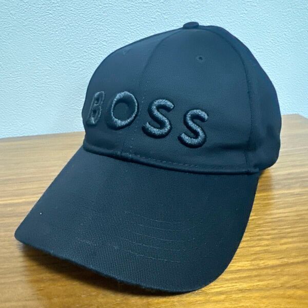 BOSS ベースボールキャップ 黒ブラックワンサイズ