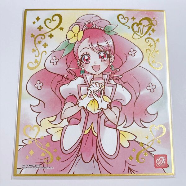 キュアグレース のどか 花寺のどか 色紙 色紙ART 1弾 ミニ色紙 食玩 箔押し プリキュア ヒーリングっどプリキュア