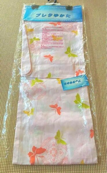 新品 プレタ 浴衣 蝶 ピンク