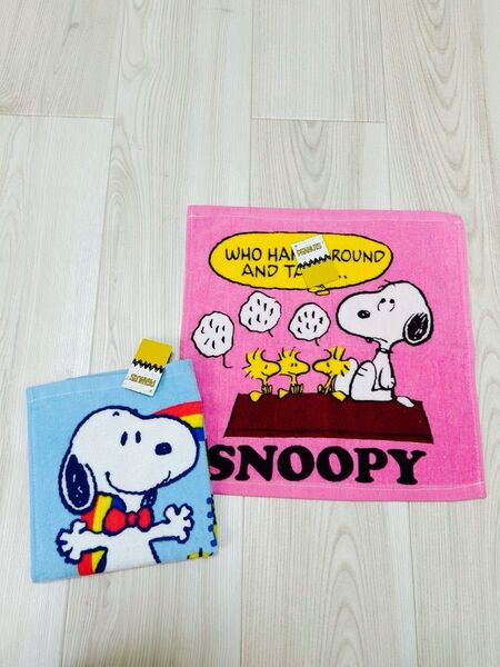 新品未使用 スヌーピー PEANUTS ハンドタオル2枚