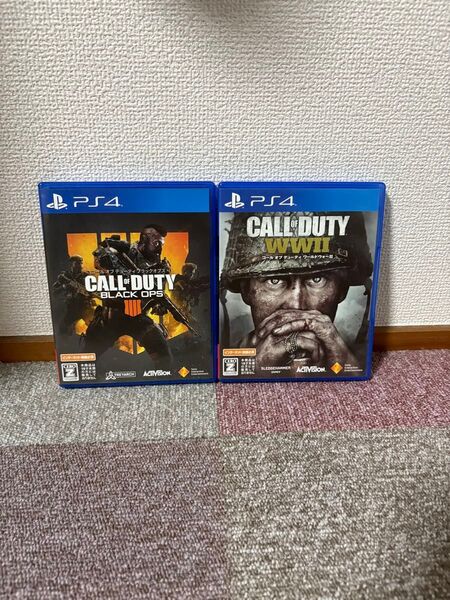 PS4 コールオブデューティーワールドウォーⅡ cod ww2、コールオブデューティブラックオプス4 cod bo4 2本セット