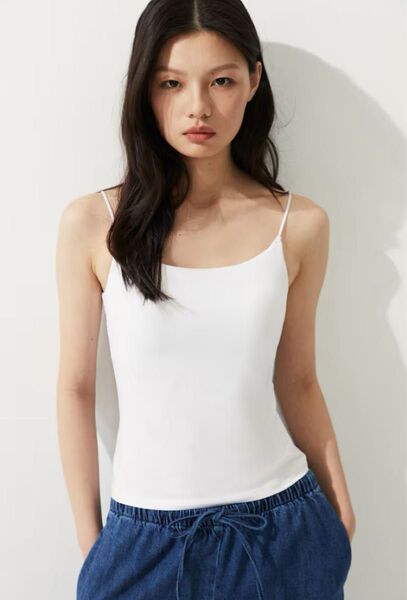【新品タグ付き】H&M COOLMAX インテグラルブラキャミトップ 白 M ブラトップ キャミソール