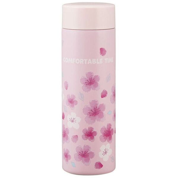超軽量 水筒 350ml 直飲み 保温 保冷 スケーター STYL4 桜柄 2 ステンレスボトル