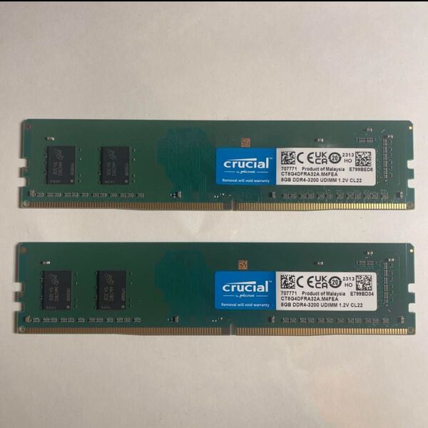 メモリ 16GB(8GB 2枚組) 中古 CT2K8G4DFRA32A