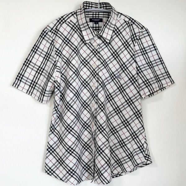 BURBERRY LONDON バーバリー ノバ チェック シャツ チェックシャツ レディース L 半袖 シャツ