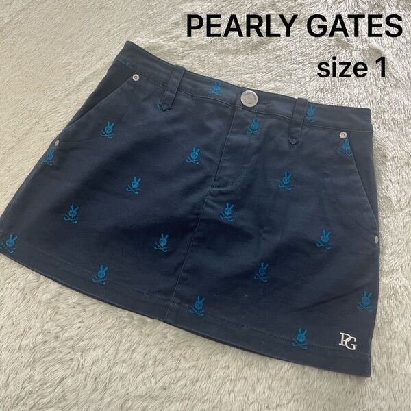 PEARLY GATES パーリーゲイツ ゴルフウェア 総柄 ラビット スカート M