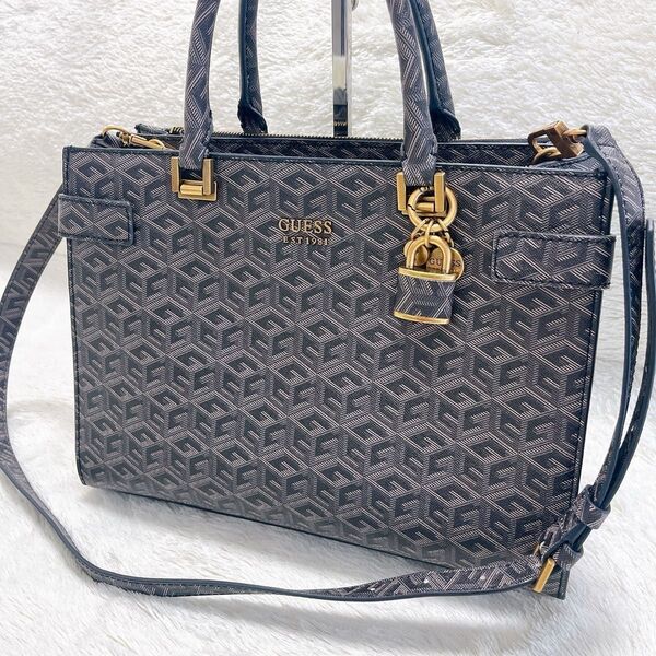 【美品】Guess ゲス Atene Society Satchel 2way トートバッグ