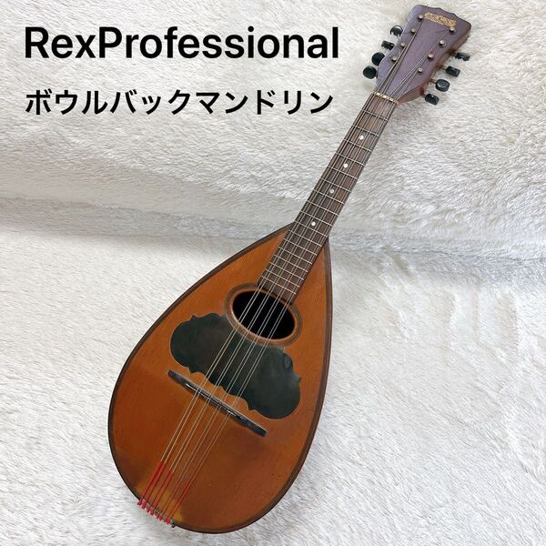 希少 ヴィンテージ RexProfessional ボウルバックマンドリン マンドリン 楽器