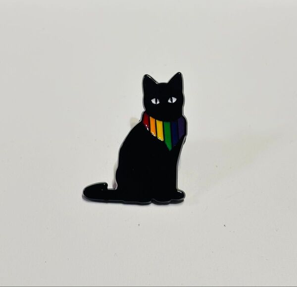黒猫 プライド ピンバッヂ