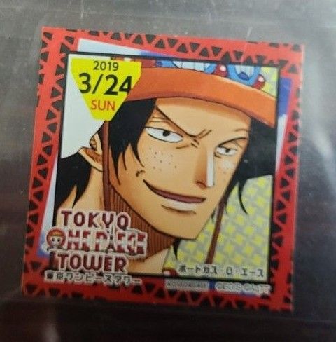 エース ONE PIECE ワンピース東京タワー4thアニバーサリーステッカー