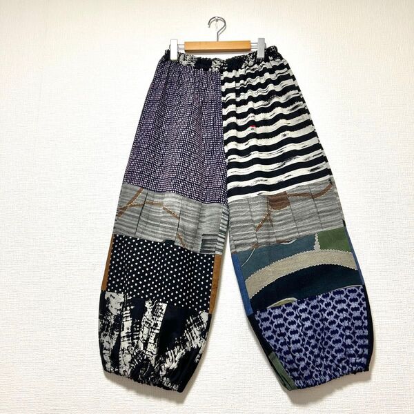 新品】和柄パッチワークパンツ バティック コットン