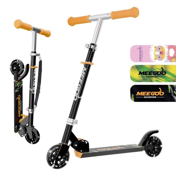 アルミキックスクーター キッズスクーター ライトアップ ABEC-7 LED