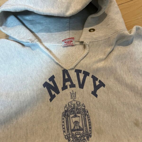 希少70's champion単色タグ 最初期タグUS NAVY リバースウィーブ チャンピオン パーカー