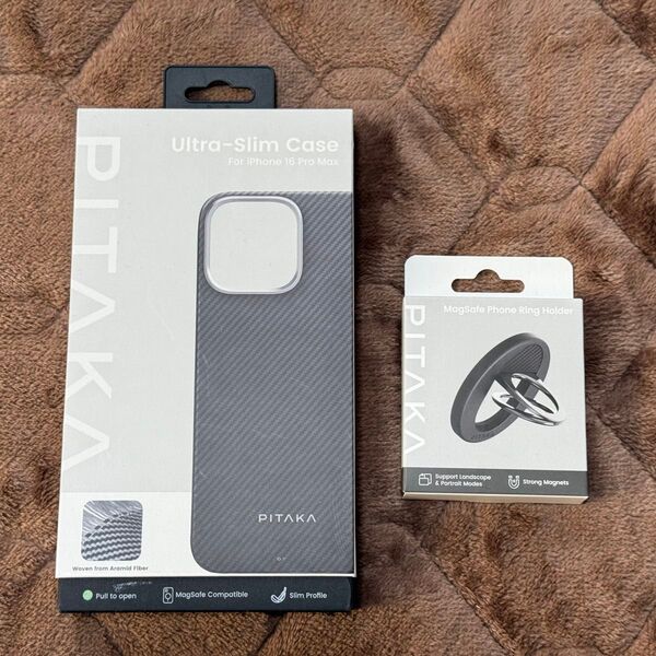 PITAKA iPhone 16 Pro Max Ultra-Slim Case 600D MagEZ Grip3 セット